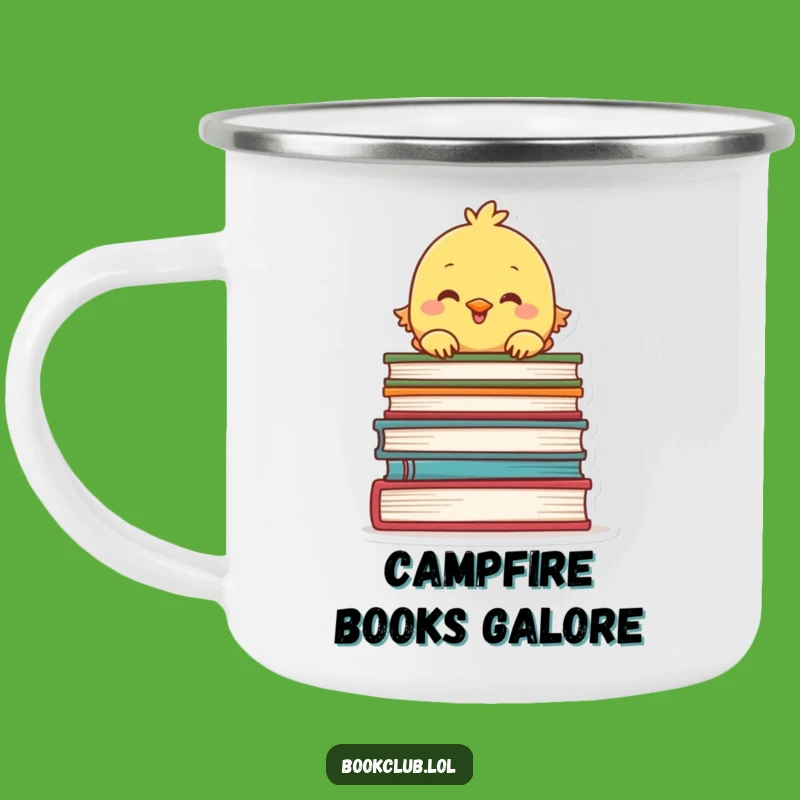 Funny Chick Camping Mug: Adventure & Books, Perfect Outdoor Gift