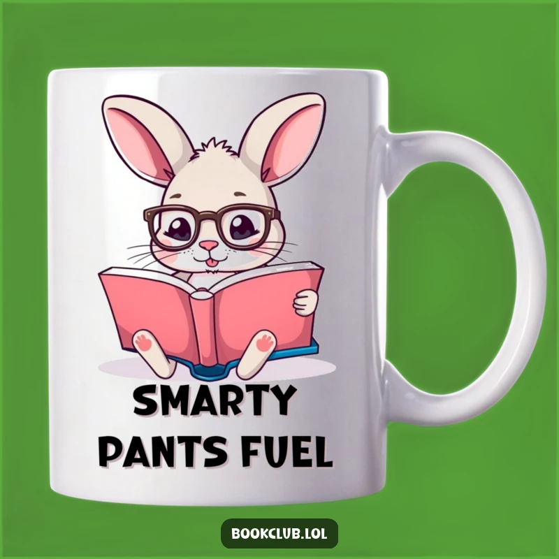 Funny Rabbit Reader Mug: Bookworm Glasses, Perfect Intellectual Gift