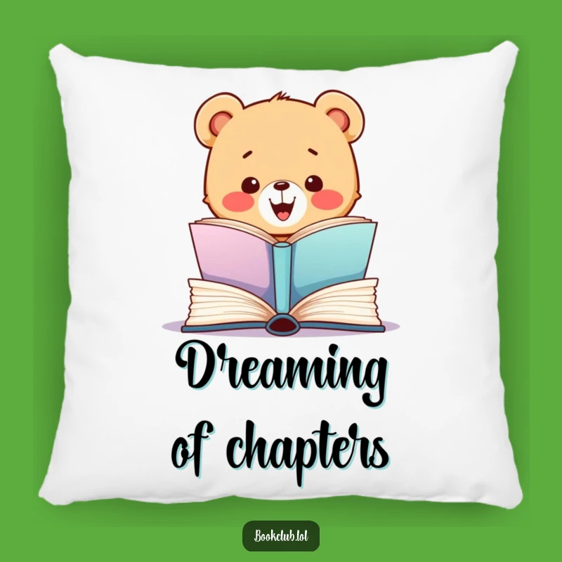 Funny Bear Cub Pillow: Cozy Reading Companion, Perfect Comfort Gift