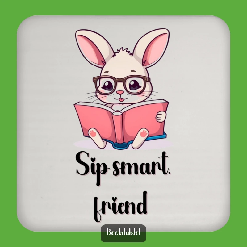 Funny Rabbit Coaster: Protect Surfaces with Scholarly Style