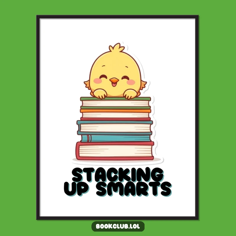 Funny Chick Poster: Literary Charm, Perfect Whimsical Wall Art