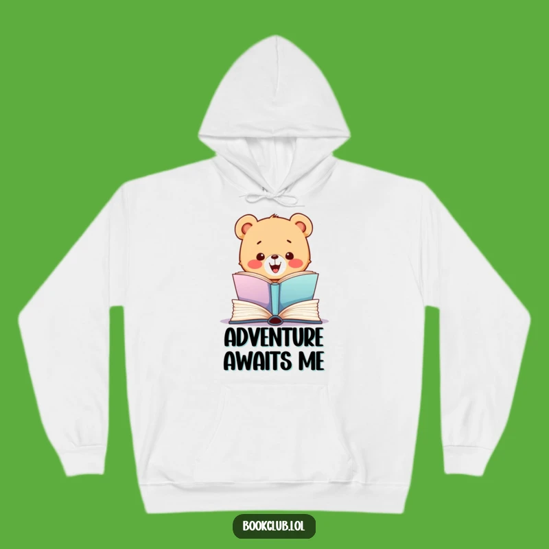 Funny Bear Cub Hoodie: Cozy Reading Fun, Perfect Humorous Gift