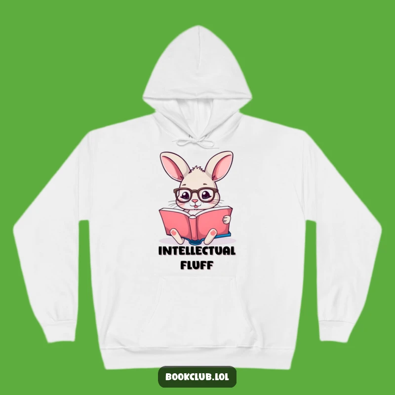 Funny Rabbit Hoodie: Cozy Reading Vibes, Perfect Intellectual Gift