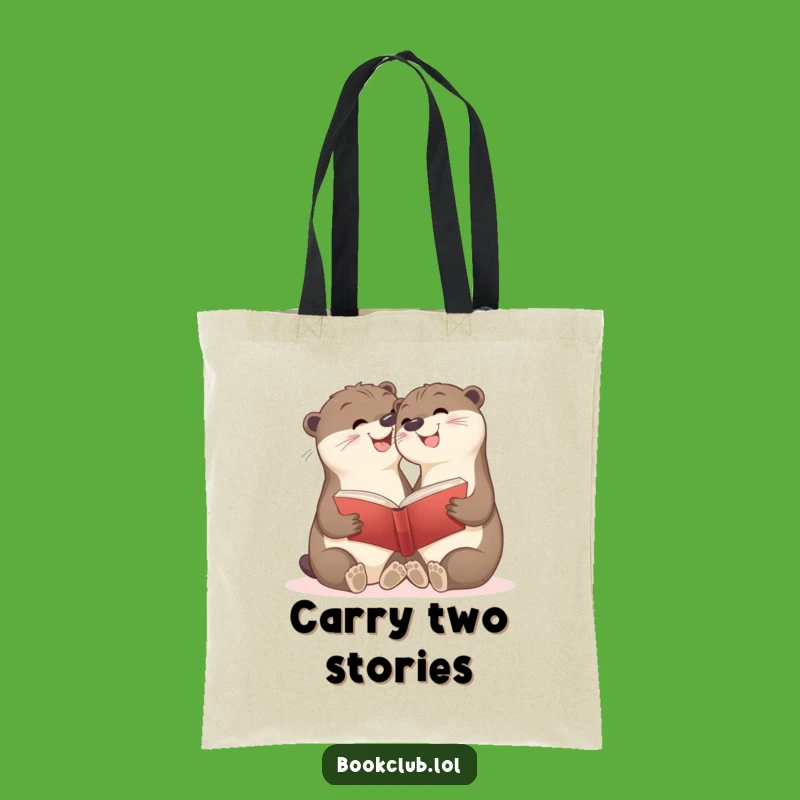 Funny Otter Tote Bag: Carry Books & Friendship, Perfect Gift